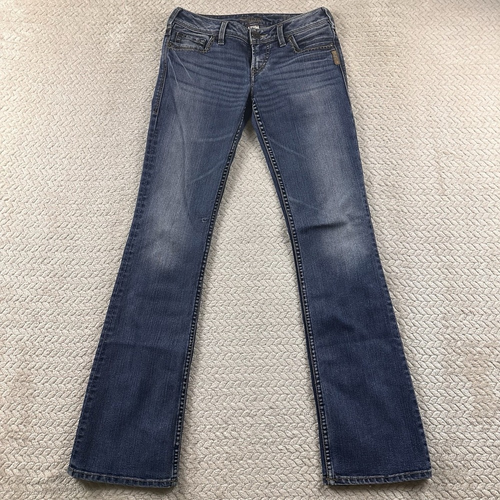 Silver Jeans Toni Womens 28x32 Western Boot Cut Low Rise Denim Rodeo Casual